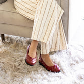 Zapato casual de borrego rojo